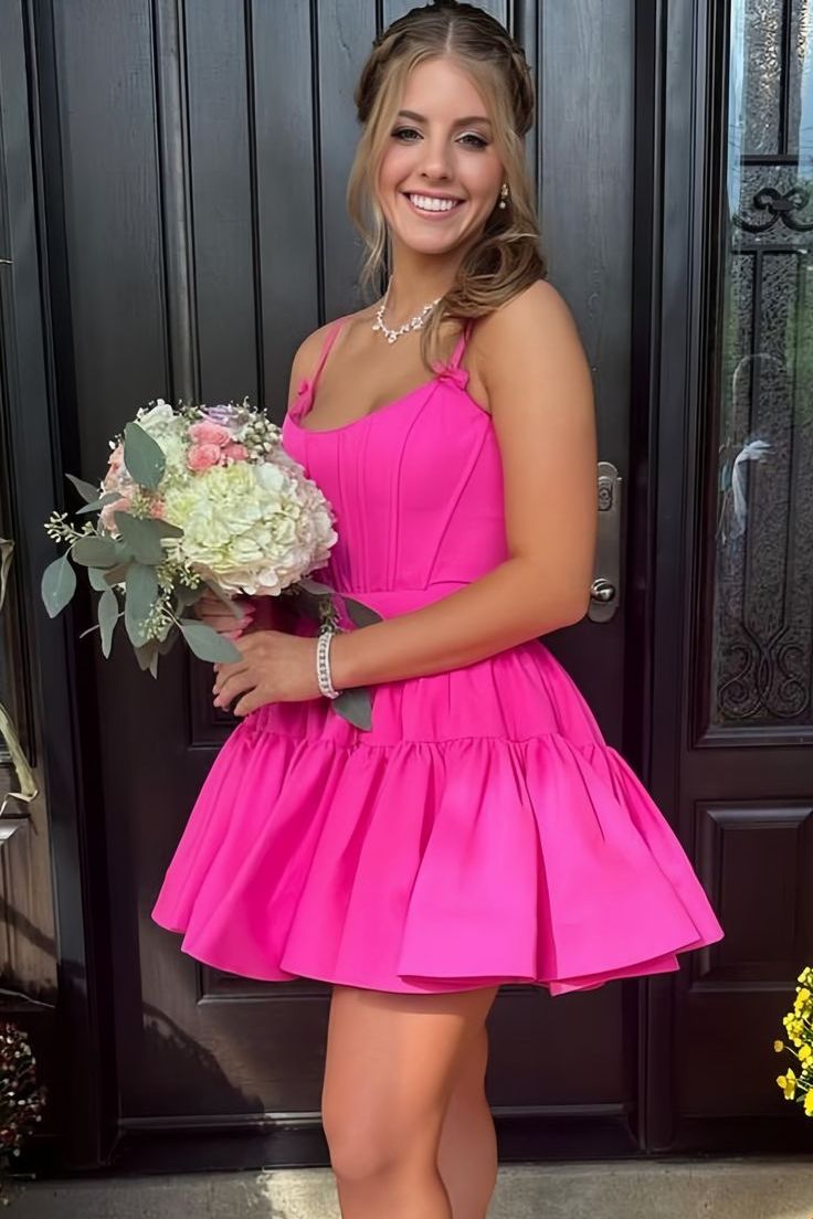 Tiered Satin Corset Mini Dress with Ruffles