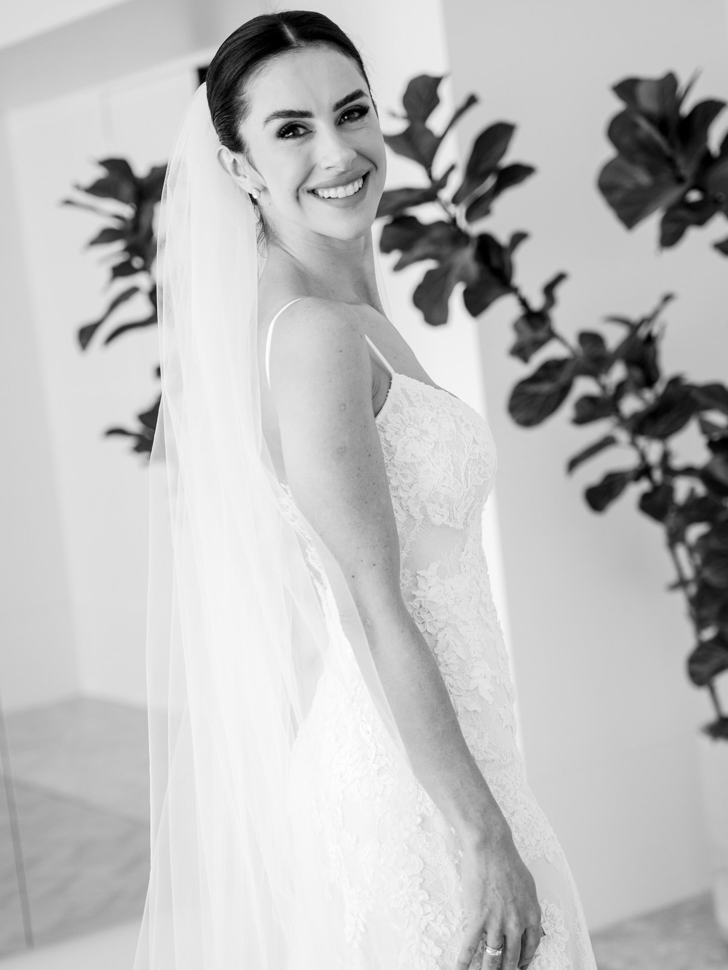 Lace Fit and Flare Wedding Dress with Low Back