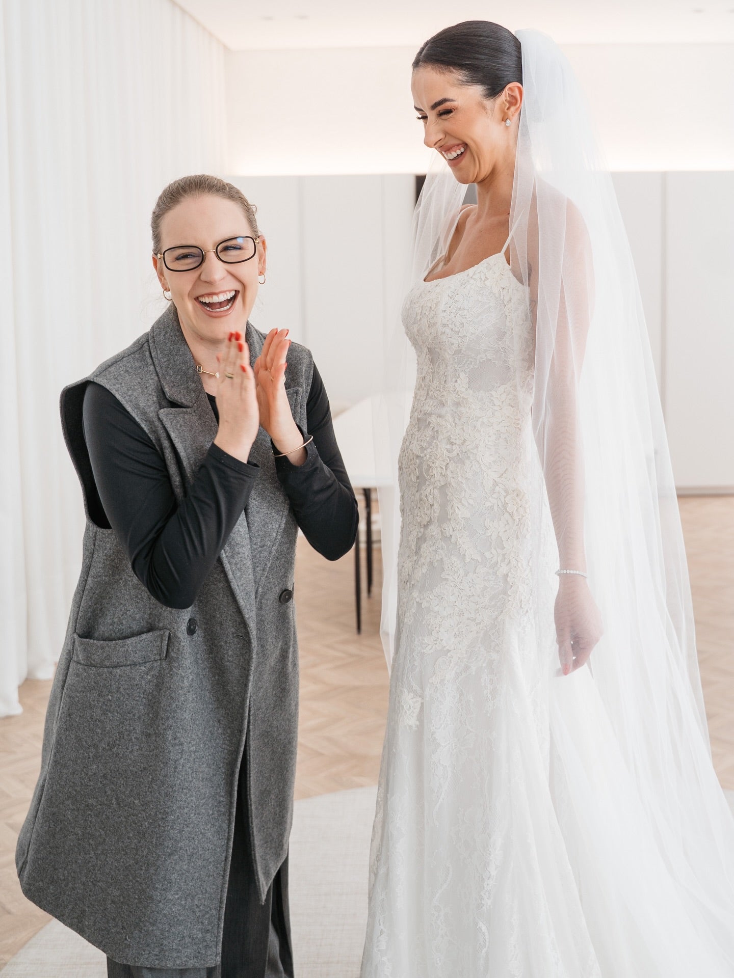 Lace Fit and Flare Wedding Dress with Low Back
