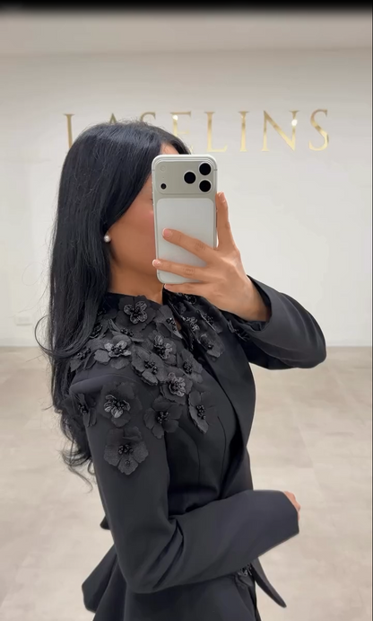 Peplum Jacket and Mermaid Skirt Two-Piece Set