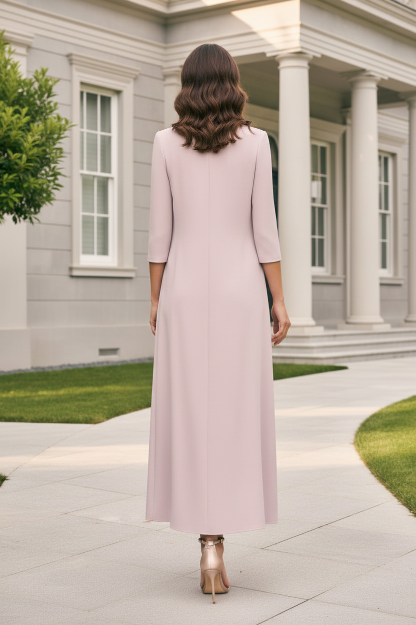 Embroidered Sweetheart Dress with Jacket and Overskirt