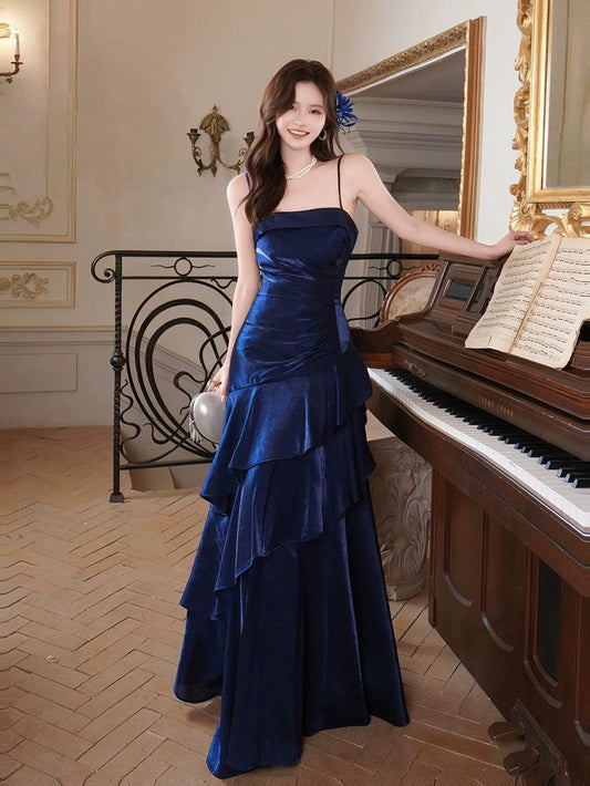 Timeless Mermaid Spaghetti Straps Royal Blue For Women Party Dresses Long Formal Prom Dresses 22th Birthday Gown AB1352