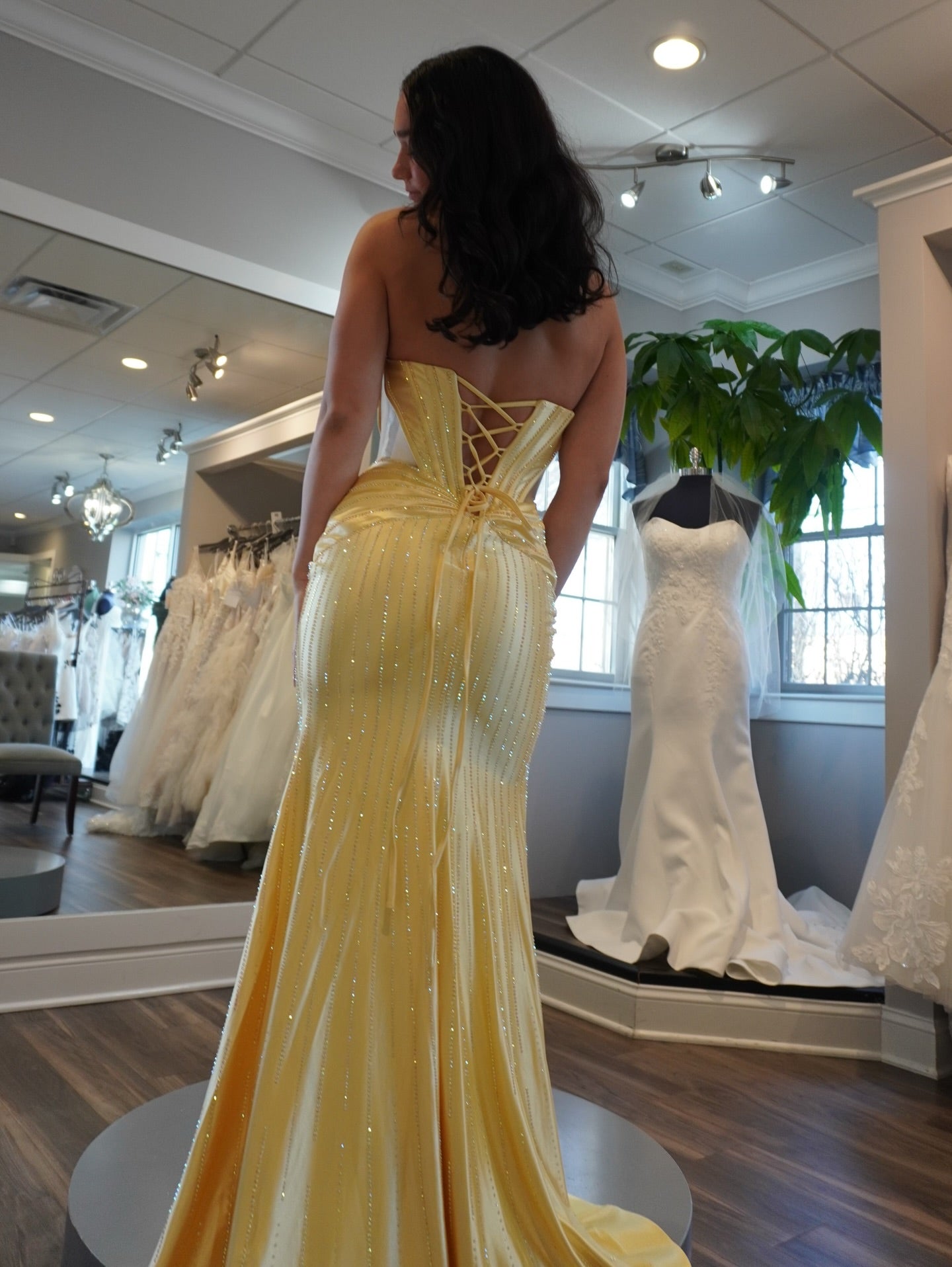 Fashion Sweetheart Sleeveless Sparkle Mermaid Side Slit Prom Dress