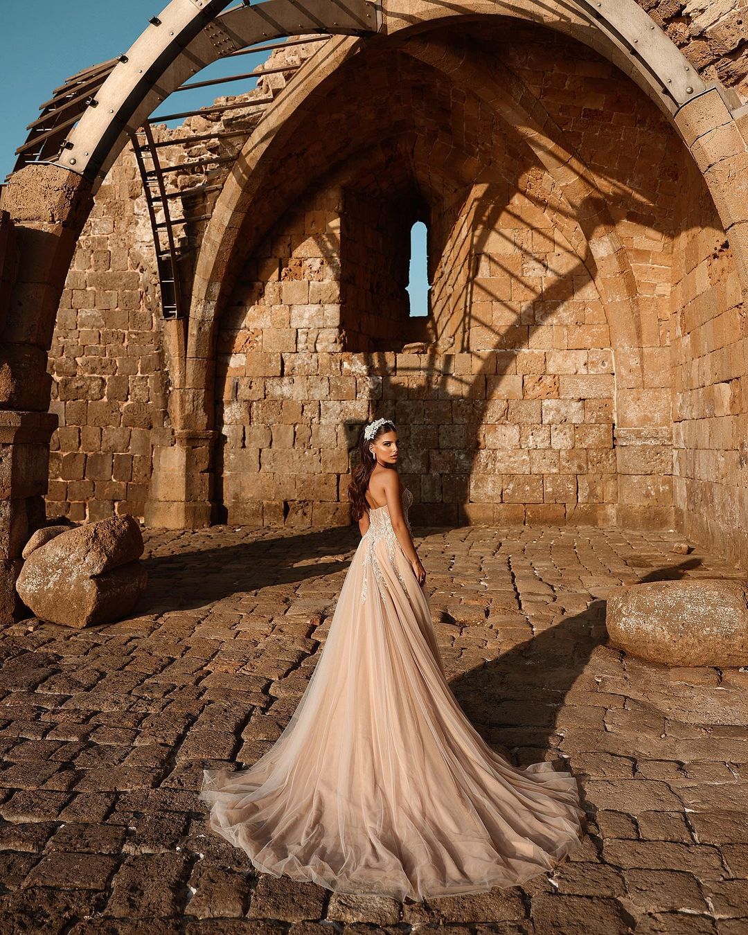 Elegant Sweetheart Long Glitter Lace Wedding Dress Long Slit