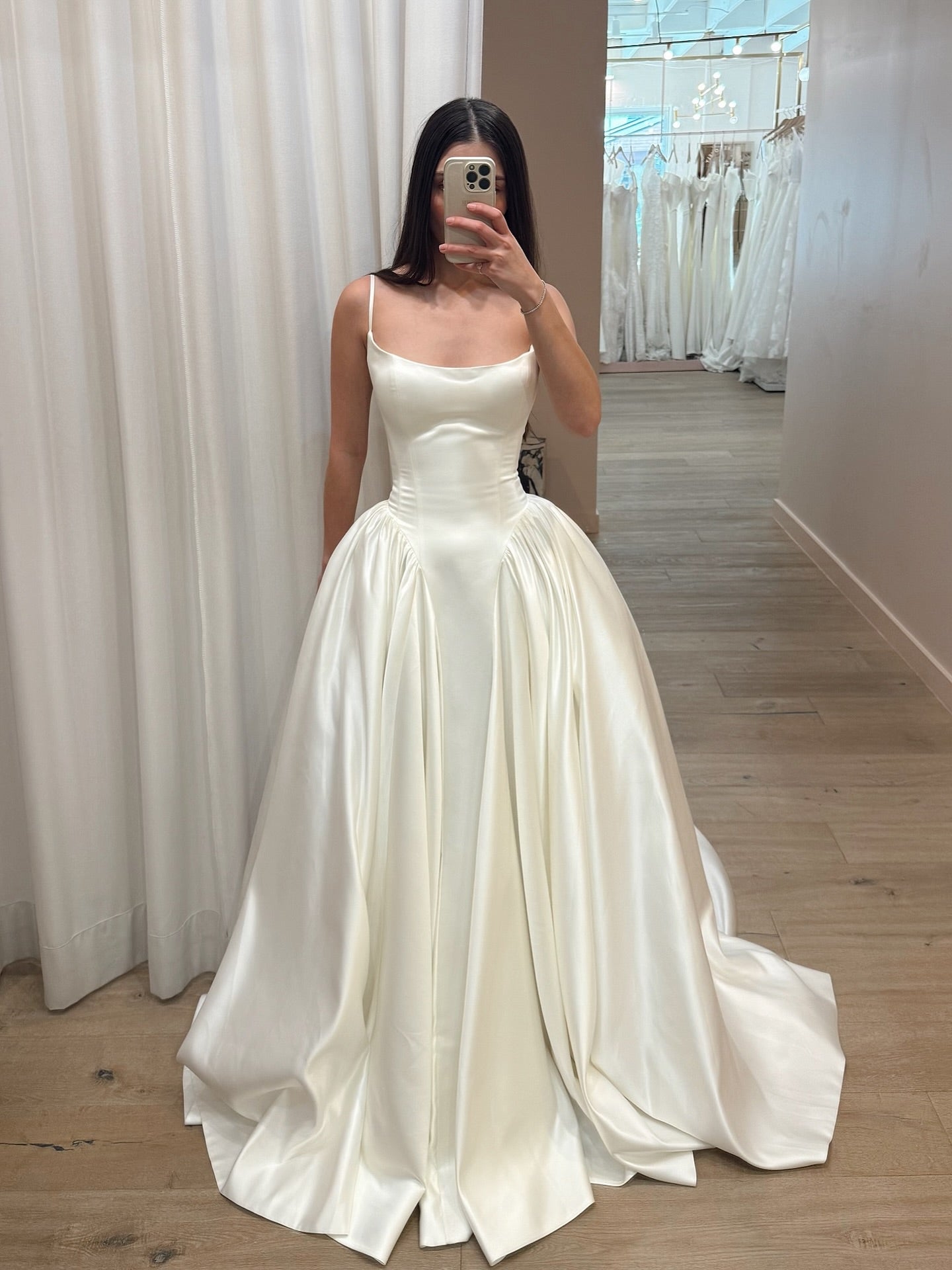 Strapless Sleeveless A-Line Floor-Length Wedding Dress