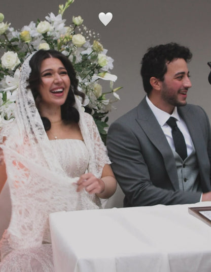 Strapless Sleeveless Sequins Lace Mermaid Floor-Length Wedding Dress