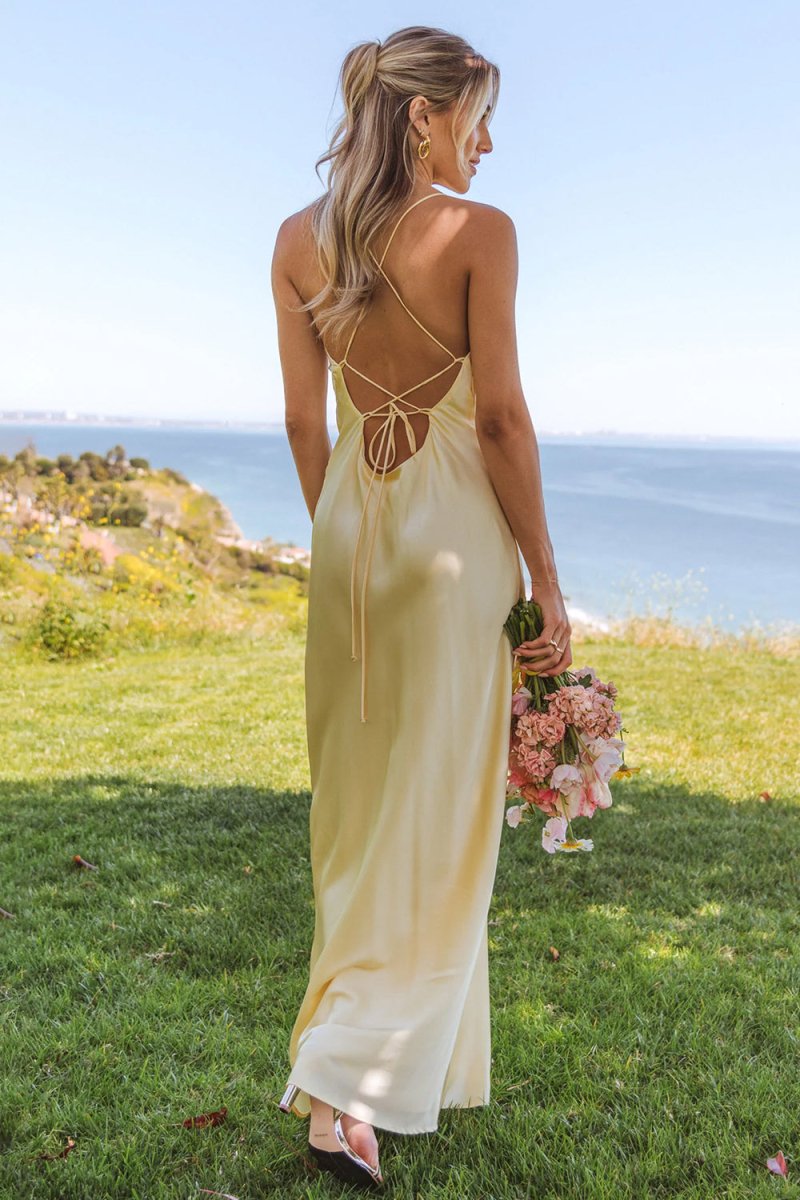Sage - Spaghetti Straps Sheath Satin Lace Up Long Prom Dresses