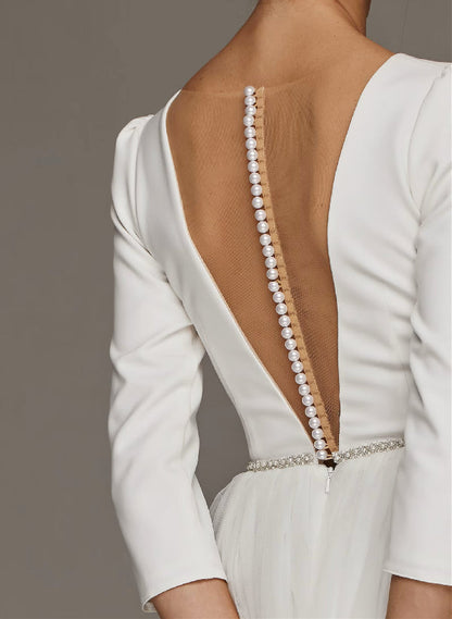 Short Wedding Dresses Sleeves