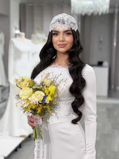 Simple Long Sleeve Mermaid Floor-Length Wedding Dress